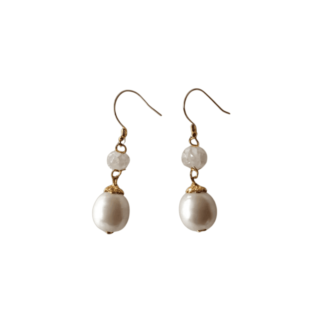 Input product photo of earrings on a plain white background