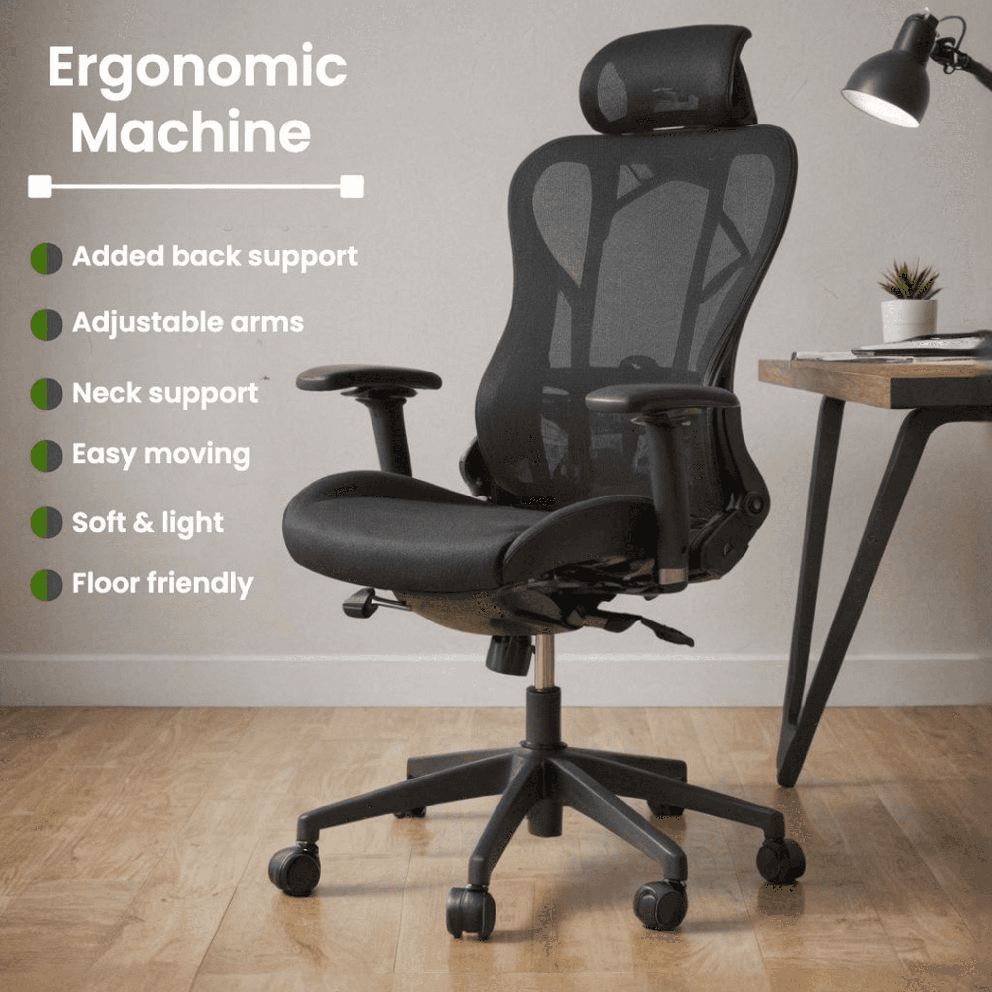 Second product infographic example created with Caspa AI editing tools